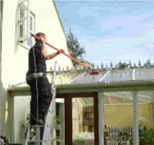 Cleaning a conservatory roof